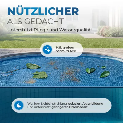 Keeps coarse dirt out of the water