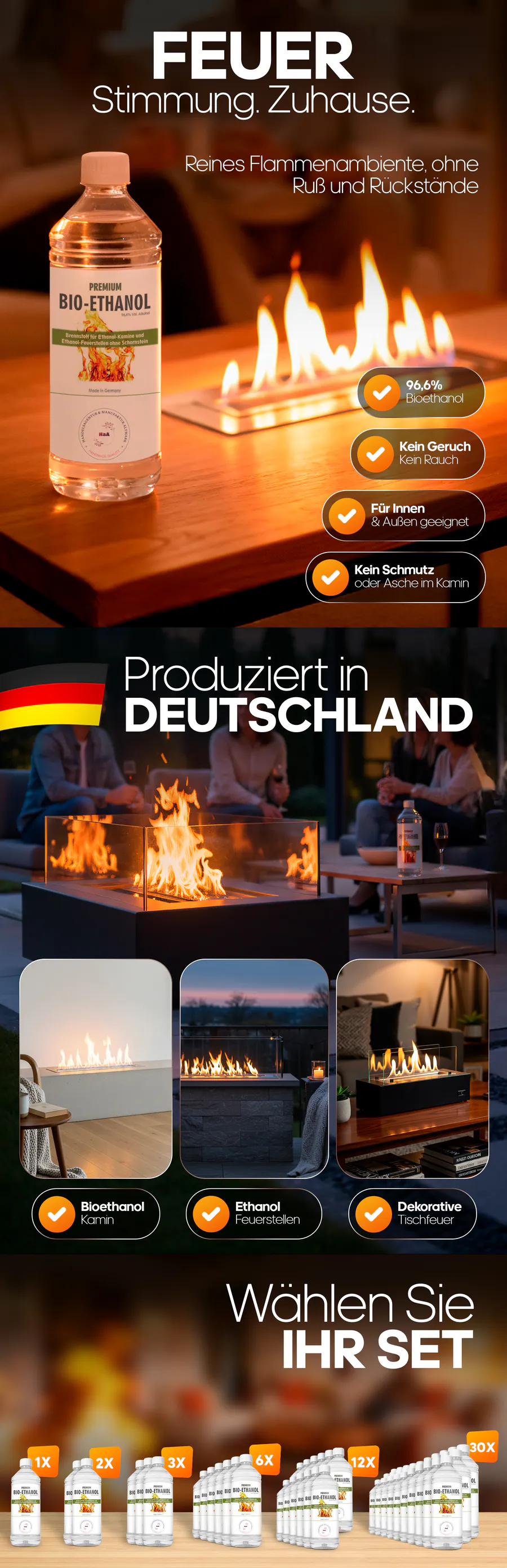 Premium A+ Modul 1 für Bio-Ethanol, 1 bis 30 Liter von HaA